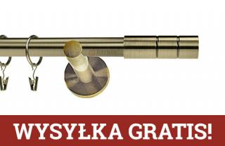 Karnisze nowoczesne NEO pojedynczy 19mm Cylinder antyk mosiądz