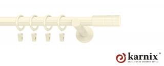 Karnisze nowoczesne NEO pojedynczy 19mm Cylinder ivory (kość słoniowa)