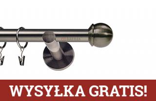 Karnisze nowoczesne NEO pojedynczy 19mm Gałka Max antracyt