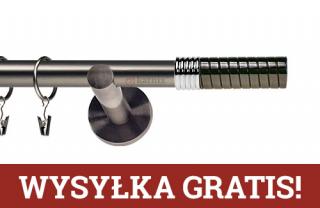 Karnisze nowoczesne NEO pojedynczy 19mm Optima antracyt