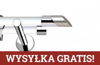 Karnisze Nowoczesne NEO Prestige podwójny 19/19mm Falko INOX - biały