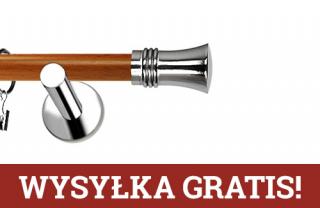 Karnisze Nowoczesne NEO Prestige pojedynczy 19mm Capri INOX - calvados