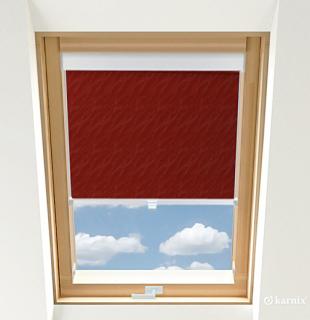 Roleta do okien dachowych BASIC AQUA - Cherry / Biały