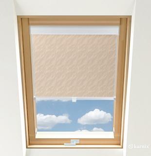 Roleta do okien dachowych BASIC AQUA - Cream / Biały