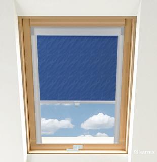 Roleta do okien dachowych PREMIUM AQUA - BLue / Srebrny