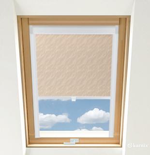 Roleta do okien dachowych PREMIUM AQUA - Cream / Biały