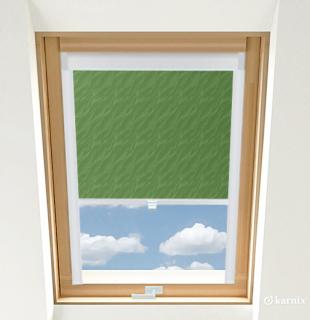 Roleta do okien dachowych PREMIUM AQUA - Green / Biały
