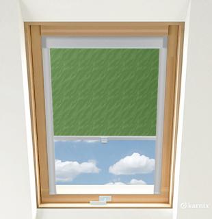 Roleta do okien dachowych PREMIUM AQUA - Green / Srebrny