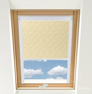 Roleta do okien dachowych PREMIUM AQUA - Light Yellow / Biały
