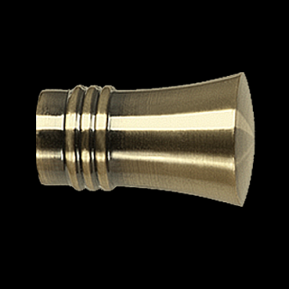 Zakończenia CAPRI 19mm antyk mosiądz - 2szt.