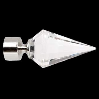 Zakończenia VENETO CRYSTAL  25mm INOX - 2szt.