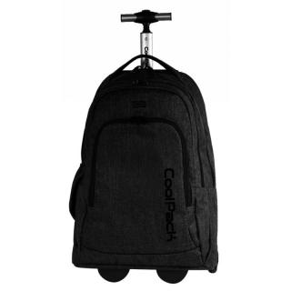 Duży plecak / walizka na kółkach dla studenta CoolPack CP SNOW BLACK SUMMIT 863 - czarny denim