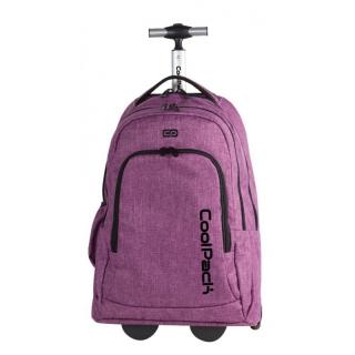 Duży plecak / walizka na kółkach dla studenta CoolPack CP SNOW PURPLE SUMMIT 851 - różowy denim