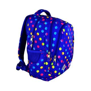 Plecak do pierwszej klasy 26 ST.RIGHT NEON DOTS fioletowy w kropki