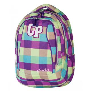 Plecak młodzieżowy CoolPack CP fioletowy w kratkę - 2w1 COMBO PURPLE PASTEL 482