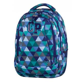 Plecak młodzieżowy CoolPack CP niebieski w trójkąty - 2w1 COMBO PRISM 681