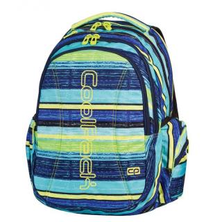 Plecak młodzieżowy CoolPack CP niebieskie i zielone paski – 3 komory JOY BLUE LAGOON 530