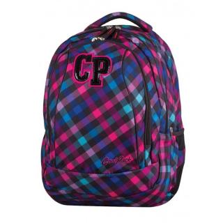 Plecak młodzieżowy CoolPack CP różowo-fioletowy w kratkę - 2w1 COMBO SCARLET 667
