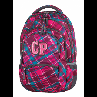 Plecak młodzieżowy CoolPack CP wiśniowy w kratkę - 5 przegród COLLEGE CRANBERRY CHECK 630
