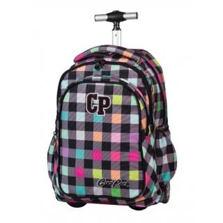 PLECAK NA KÓŁKACH COOLPACK CP szary w kratkę JUNIOR 123 A PASTEL CHECK