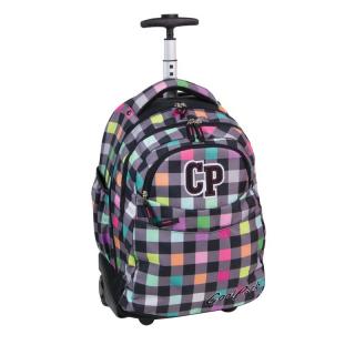 PLECAK NA KÓŁKACH COOLPACK CP szary w kratkę RAPID 123 PASTEL CHECK