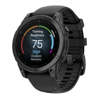 Zegarek Garmin Fenix E Slate Grey Steel z czarnym paskiem  • RATY 0% • DOSTAWA GRATIS (paczkomat lub kurier UPS)