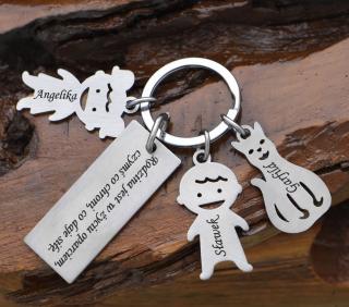 Brelok do kluczy Imię Dziecka Personalizowany GRAWER GRATIS