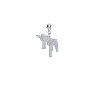 Charms Uzi Pistolet Maszynowy srebro925