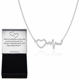 Naszyjnik EKG Serca Linia Życia Srebro 925