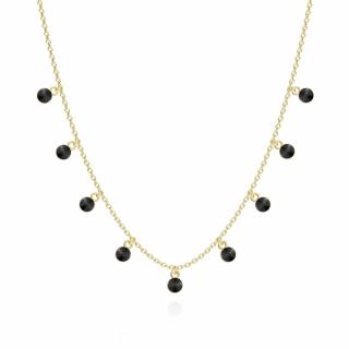 Naszyjnik Pozłacany Choker z Kryształami Srebro 925