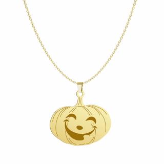 Naszyjnik Pozłacany z Dynią Halloween Srebro 925 GRAWER GRATIS
