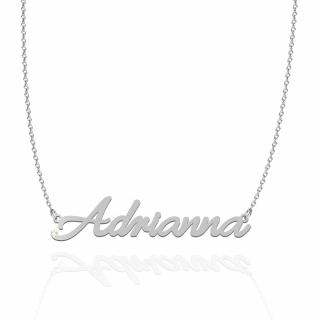 Naszyjnik Srebrny Imię Adrianna 925