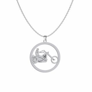Naszyjnik Srebrny Motocyklista Chopper 925 GRAWER GRATIS