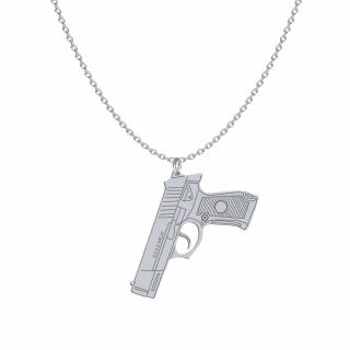 Naszyjnik Srebrny Pistolet 925 GRAWER GRATIS