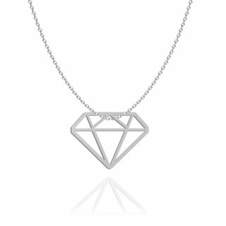 Naszyjnik Srebrny z Diamentem 925