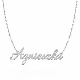Naszyjnik Srebrny z imieniem Agnieszka 925