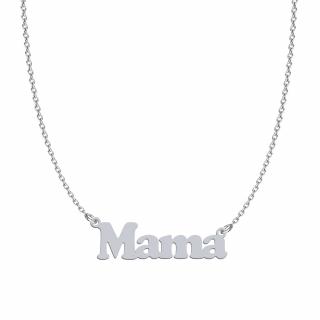 Naszyjnik Srebrny z napisem Mama 925