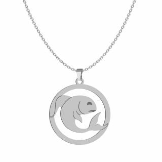 Naszyjnik Srebrny Znak Zodiaku Ryby Srebro 925 GRAWER GRATIS