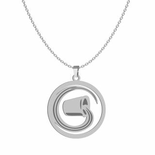Naszyjnik Srebrny Znak Zodiaku Wodnik 925 GRAWER GRATIS