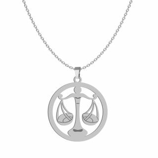 Naszyjnik Waga Znak Zodiaku Srebro 925 GRAWER GRATIS