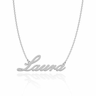 Naszyjnik z imieniem Laura Srebro 925