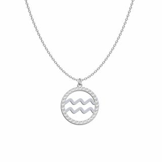 Naszyjnik ze Znakiem Zodiaku Wodnik Srebro 925
