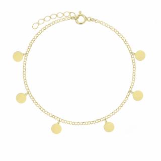 Pozłacana Bransoletka z kółkami Choker