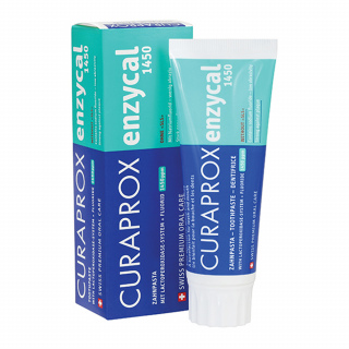 CURAPROX Enzycal 1450ppmF ORIGINAL 75ml - delikatna, profilaktyczna pasta do zębów wzmacniająca szkliwo (zielona)