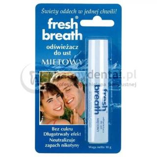 FRESH BREATH 10g odświeżacz do jamy ustnej (do ust) miętowy (NIEBIESKI)