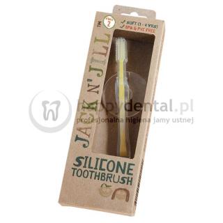 JACK-N-JILL Silicone ToothBrush 1szt. - delikatna silikonowa szczoteczka do zębów z blokadą, 1-3 lata