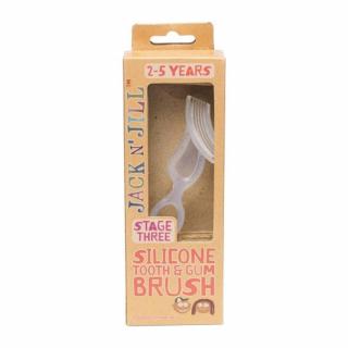 JACK-N-JILL Silicone ToothGum Brush 1szt. - silikonowa szczoteczka do mycia i masażu dziąseł, 2-5 lat