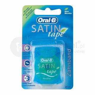 ORAL-B Satin Tape 25m taśma dentystyczna o satynowej powłoce, miętowa E978