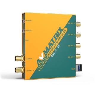 SD1151-12G - wzmacniacz/rozdzielacz sygnału 1x5 12G-SDI z re-clockingiem