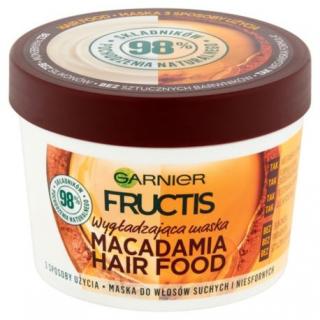 Wygładzająca Maska do Włosów Suchych i Niesfornych, Makadamia Hair Food, Garnier Fructis, 390 ml